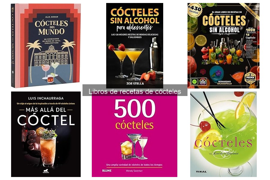 Mejores técnicas de preparación de cócteles en libros