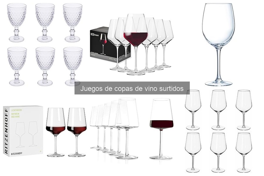 Ofertas y Descuentos en Juegos de Copas de Vino Surtidos