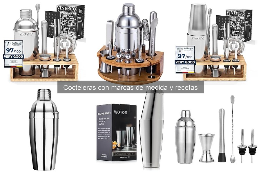 Opiniones de Cocteleras con Marcas de Medida y Recetas