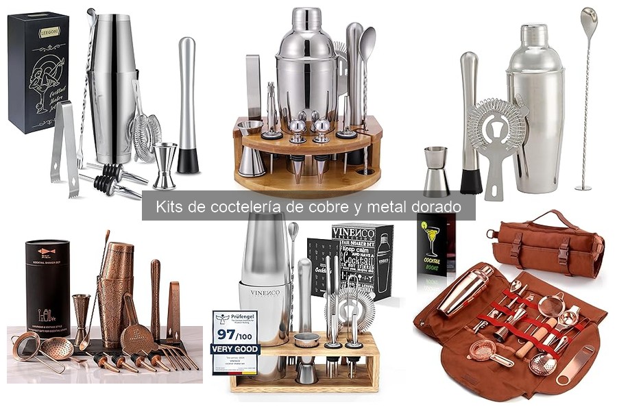 Opiniones sobre Kits de Coctelería de Cobre y Metal Dorado