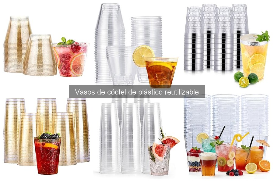 Personaliza tus vasos de cóctel de plástico reutilizable