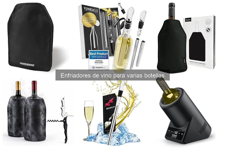 Precio promedio de enfriadores de vino para varias botellas