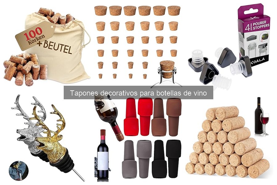 Precio promedio de tapones decorativos para botellas de vino