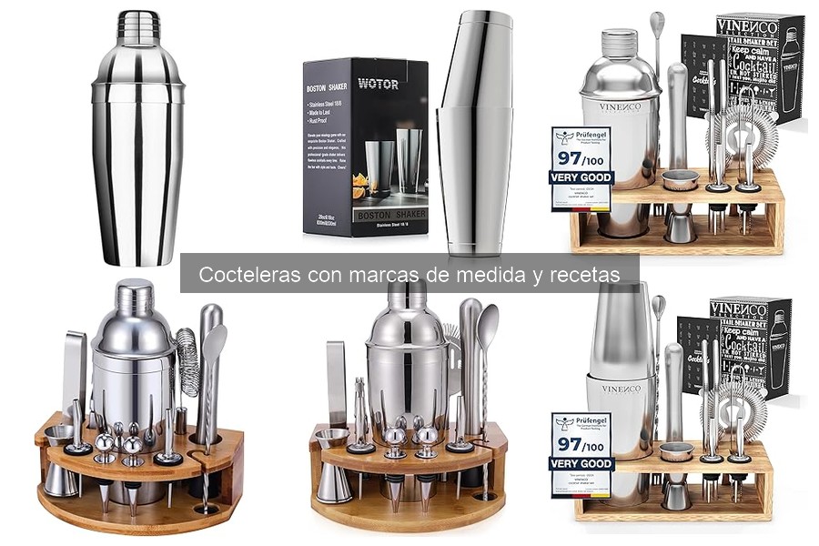 Precios de Cocteleras con Marcas de Medida y Recetas