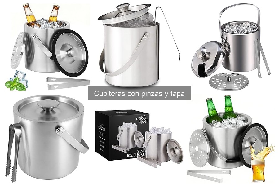 Precios de cubiteras con pinzas y tapa en Amazon