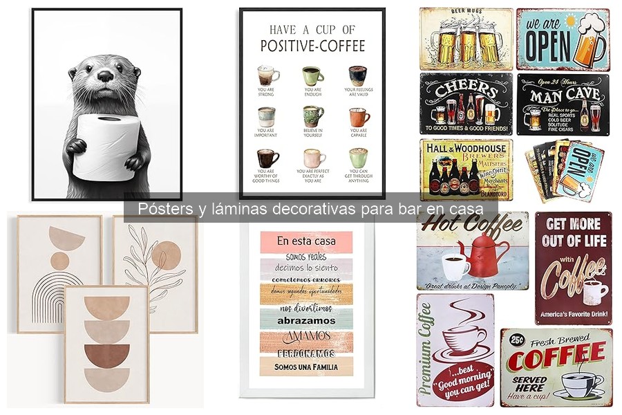 Precios de Pósters Decorativos para Tu Bar en Casa