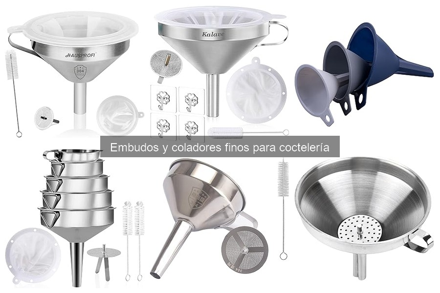 Precios y dónde comprar embudos y coladores finos para coctelería