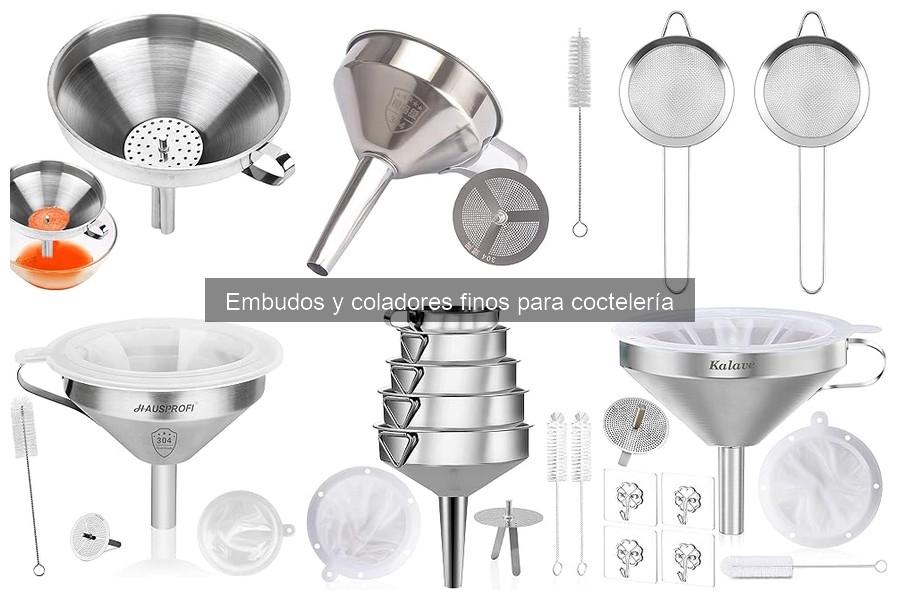 Problemas comunes con embudos y coladores finos en coctelería