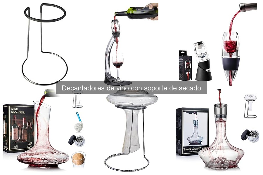 Qué es un decantador de vino con soporte de secado