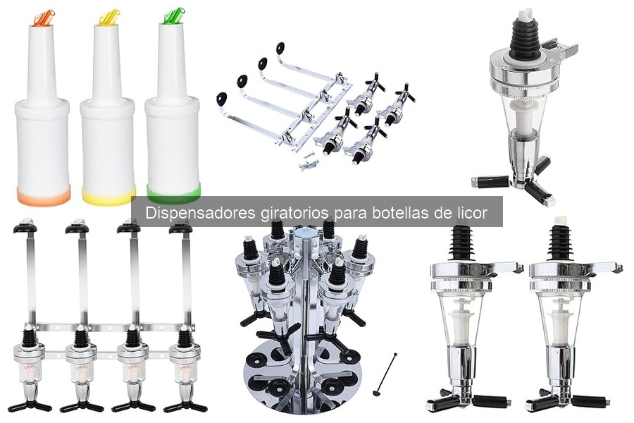 ¿Qué es un dispensador giratorio para botellas de licor?