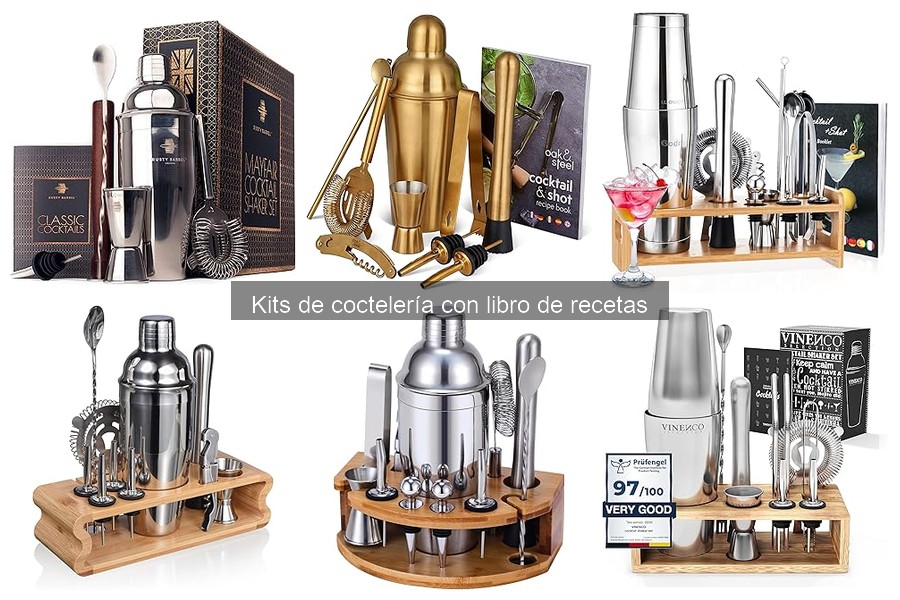 ¿Qué es un kit de coctelería con libro de recetas?