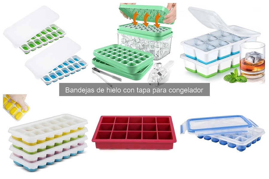 ¿Qué es una bandeja de hielo con tapa para congelador?