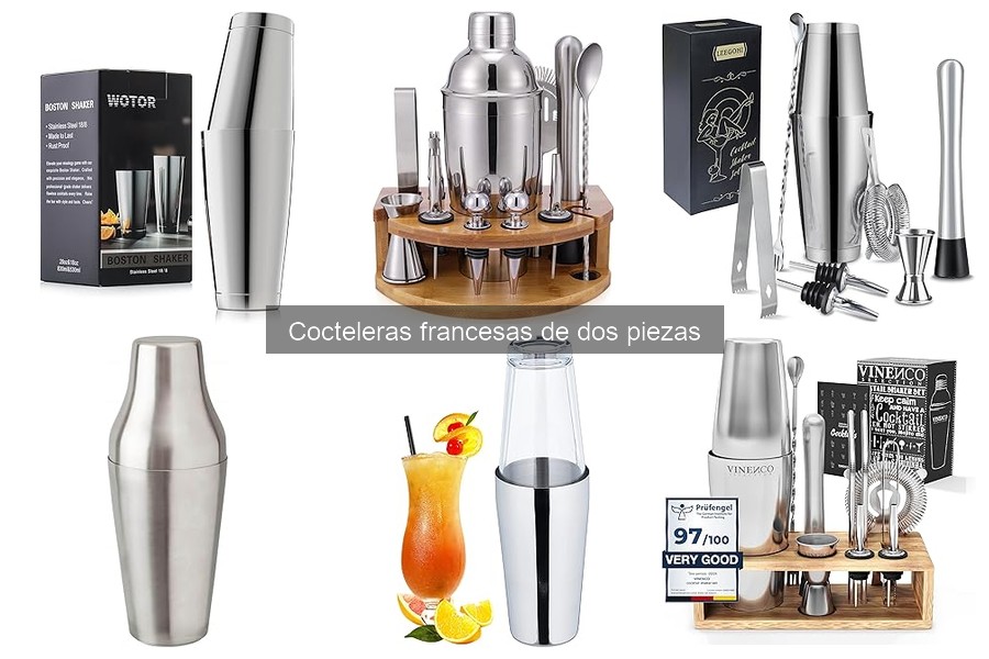 ¿Qué es una coctelera francesa de dos piezas?