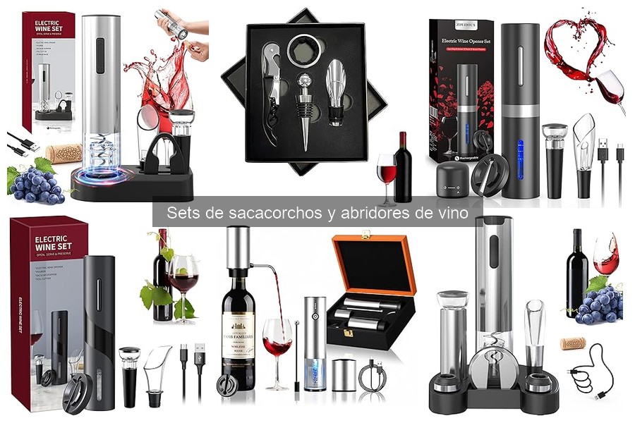 ¿Qué incluye un set de sacacorchos y abridores de vino?