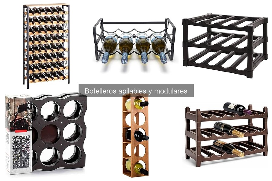 ¿Qué son los botelleros apilables y modulares?