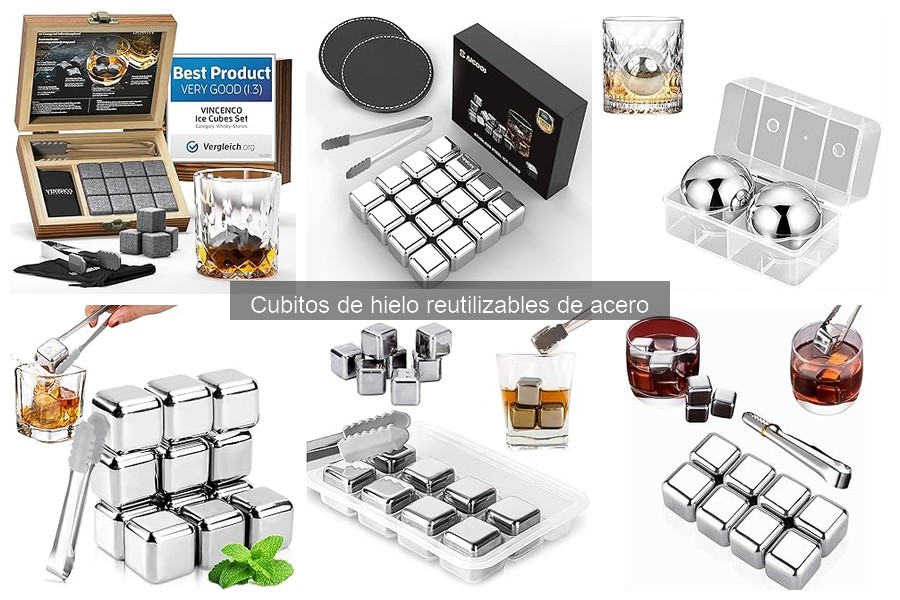 ¿Qué son los cubitos de hielo reutilizables de acero inoxidable?