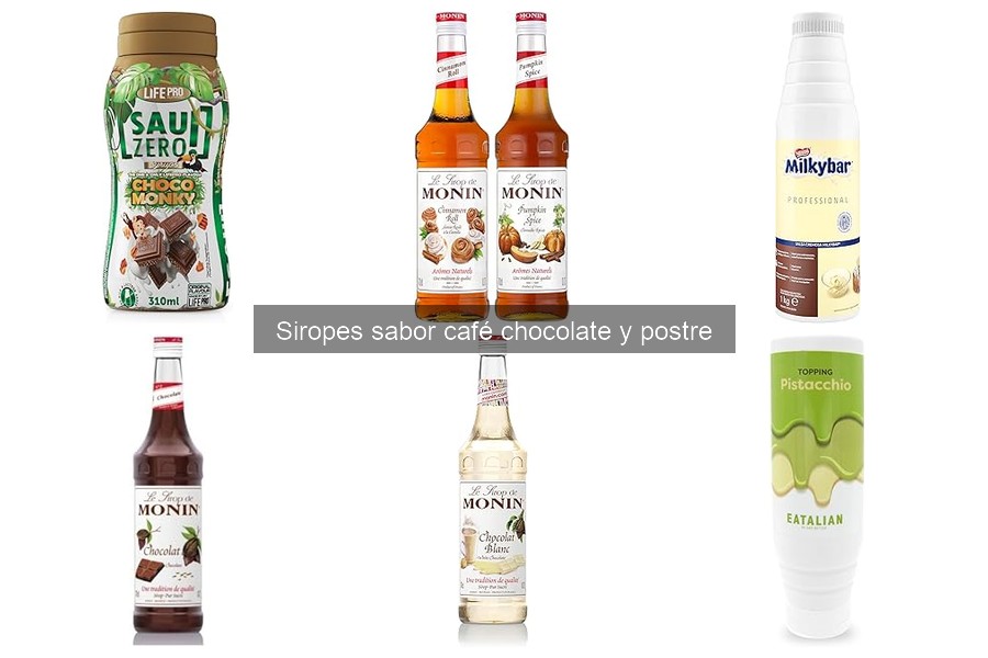 ¿Qué son los siropes sabor café, chocolate y postre?