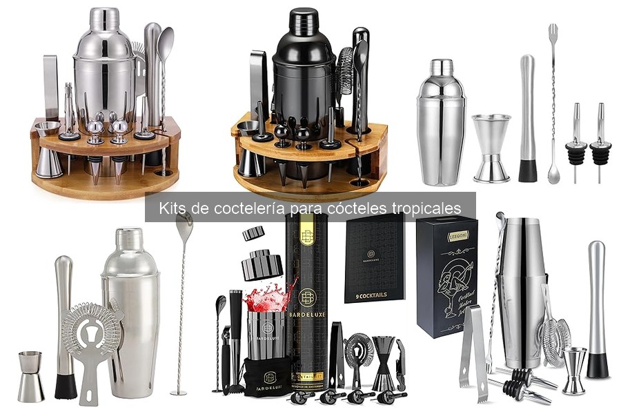 Recetas de Cócteles Tropicales Fáciles con Kit de Coctelería