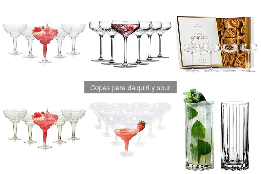Recetas deliciosas de cócteles para copas de daiquiri y sour