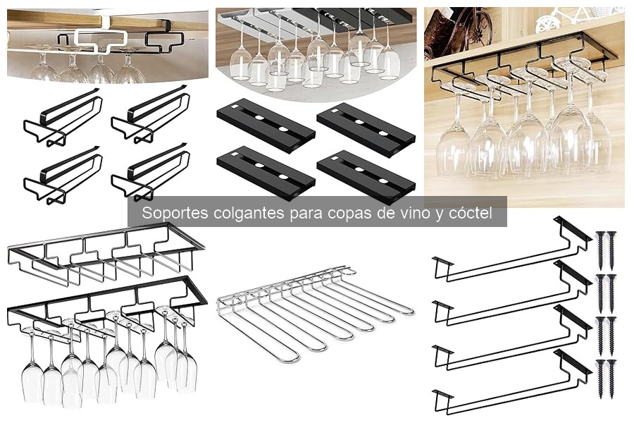 Soportes colgantes para copas de vino y cóctel: ¿qué son?