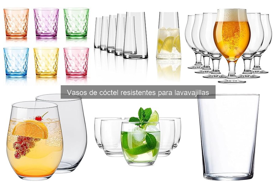 Testimonios sobre vasos de cóctel resistentes al lavavajillas
