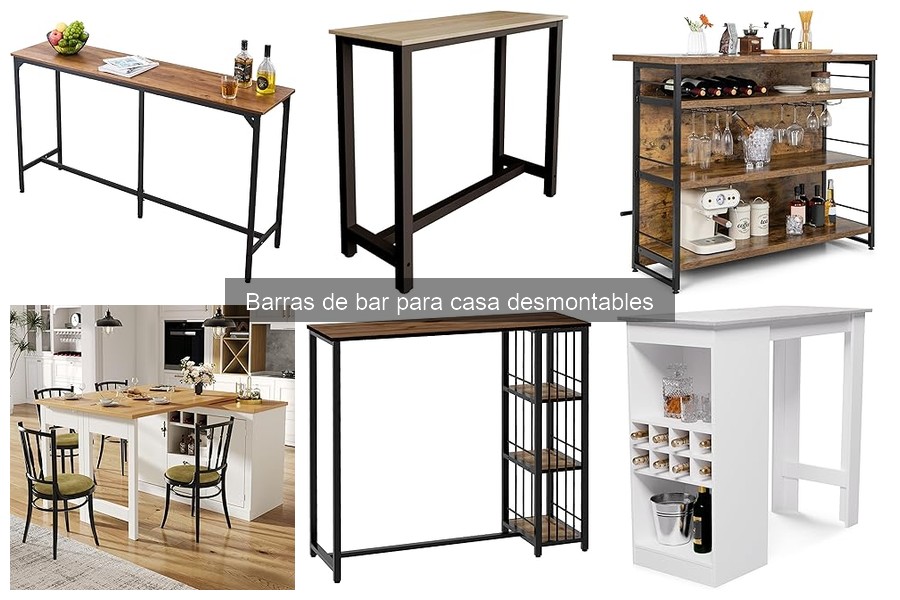 Tipos de barras de bar desmontables para disfrutar en casa