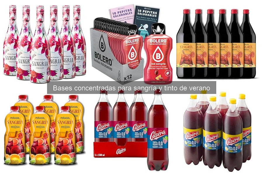 Tipos de bases concentradas para sangría y tinto de verano