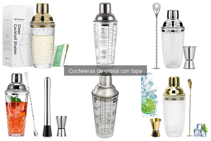 Tipos de cocteleras de cristal y sus usos en cocteles