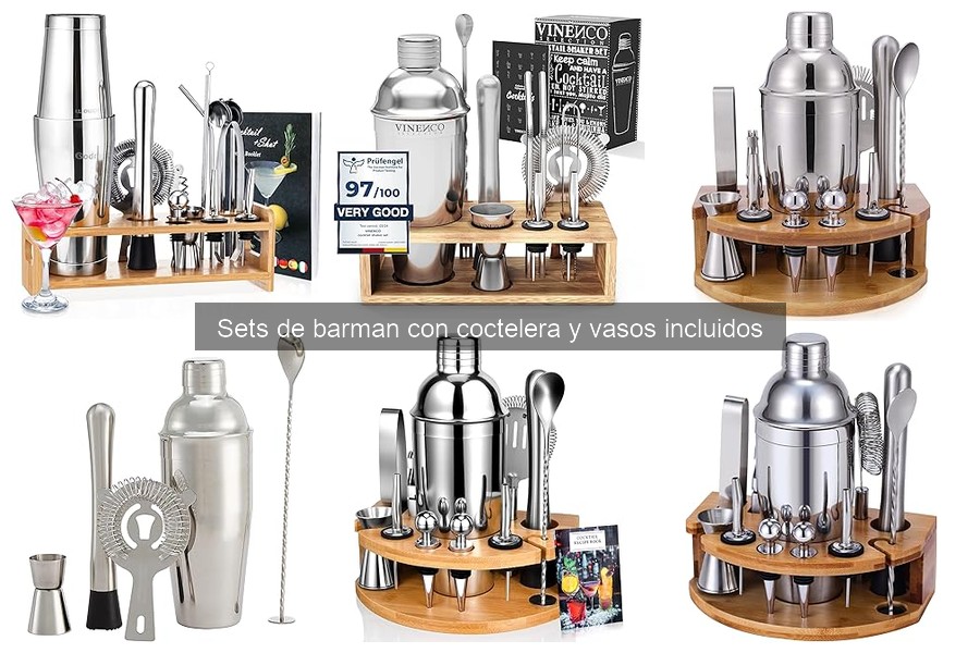 Tipos de cocteleras en sets de barman: ¡Descubre las mejores!