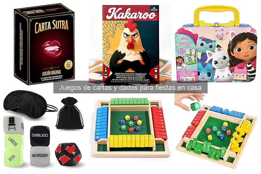 Tipos de dados para juegos de mesa en fiestas en casa