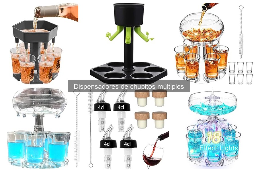 Tipos de dispensadores de chupitos múltiples: ¿cuál elegir?