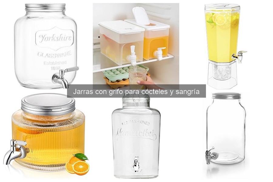 Tipos de jarras con grifo para cócteles y sangría