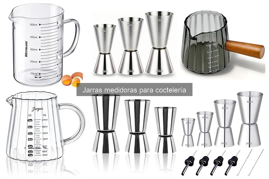 Tipos de jarras medidoras para cócteles en casa