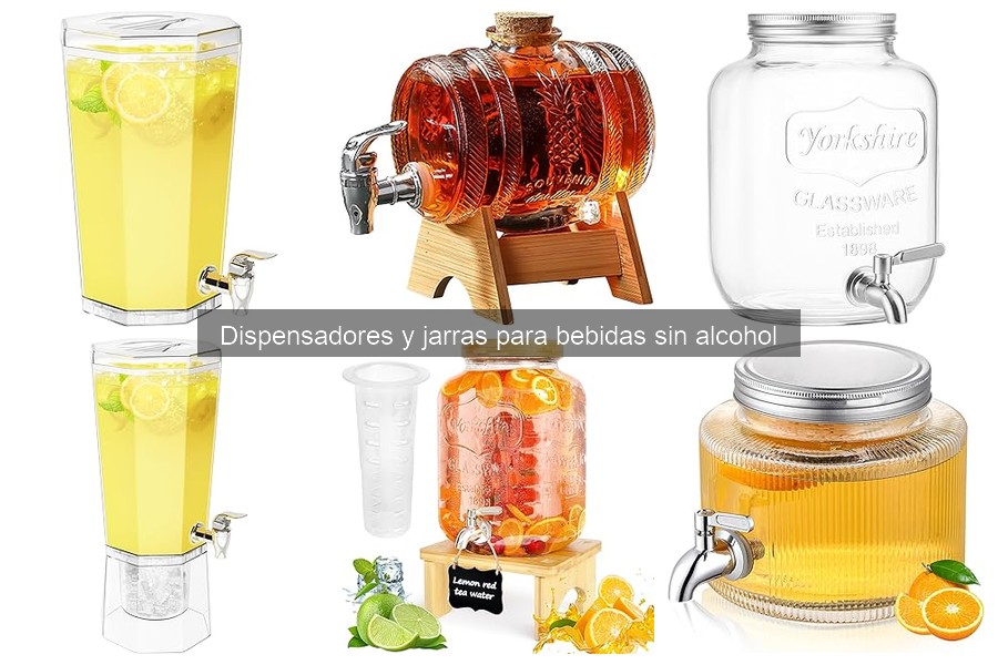 Tipos de jarras y dispensadores para bebidas sin alcohol