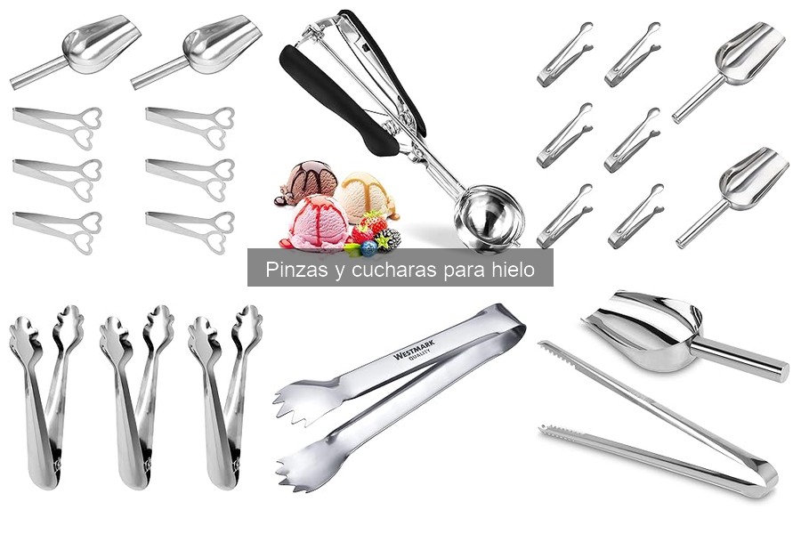 Tipos de pinzas y cucharas para hielo: guía completa
