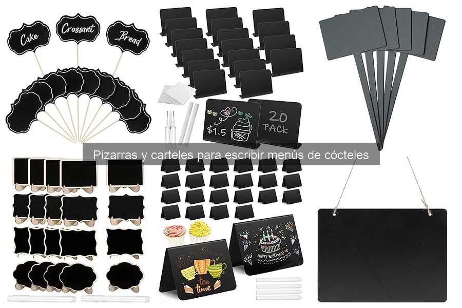 Tipos de pizarras para menús de cócteles: características y usos