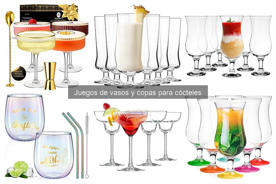 Tipos de vasos para cócteles y su uso en cada ocasión