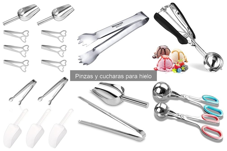 Todo sobre pinzas y cucharas para hielo en cócteles
