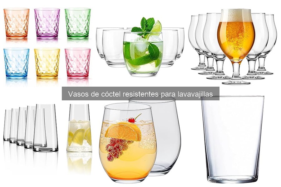 Uso adecuado de vasos de cóctel resistentes para disfrutar