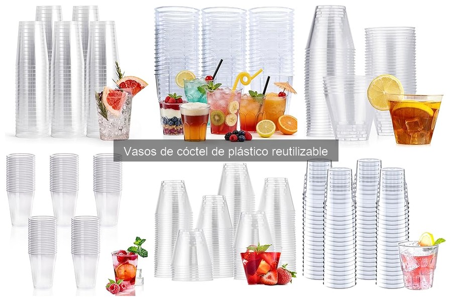 ¿Vasos de cóctel de plástico reutilizable son aptos para lavavajillas?