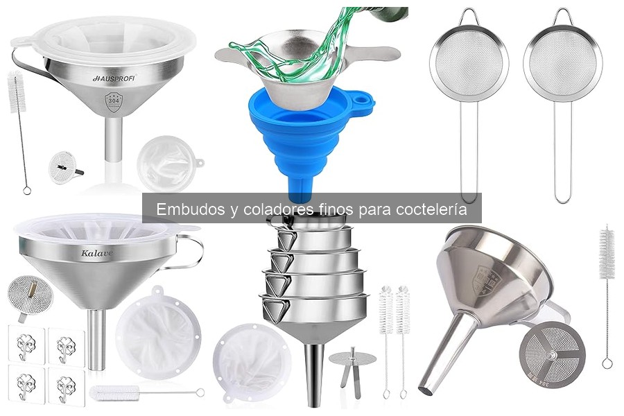 Ventajas de Embudos y Coladores Finos en Coctelería