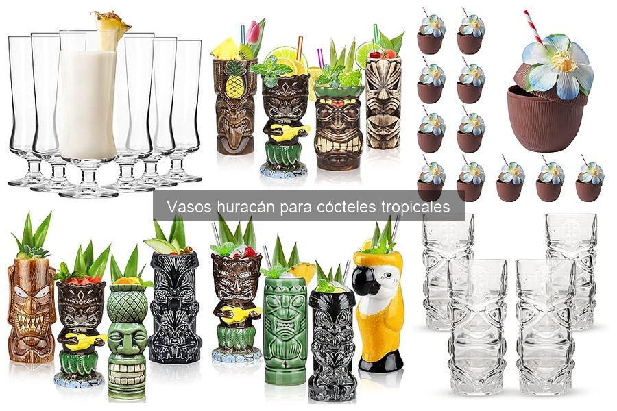 Ventajas de los vasos huracán en cócteles tropicales