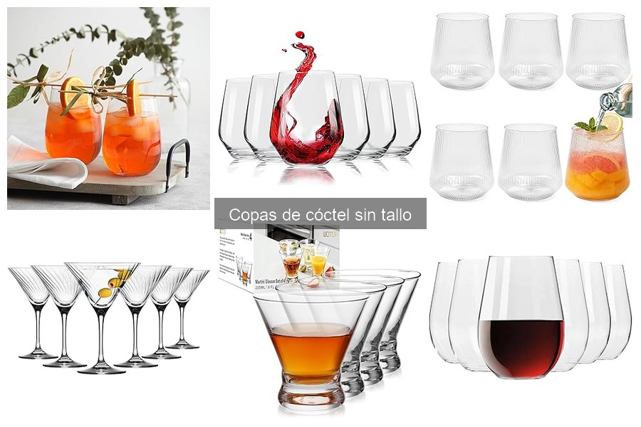 Ventajas de usar copas de cóctel sin tallo en tus bebidas