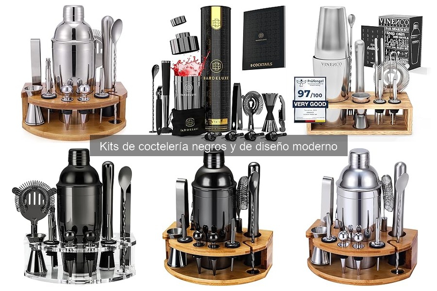 Ventajas de Usar un Kit de Coctelería Negro y Moderno