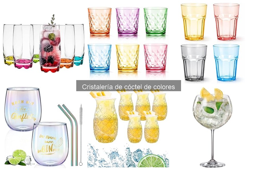 Ventajas y desventajas de la cristalería de cóctel de colores